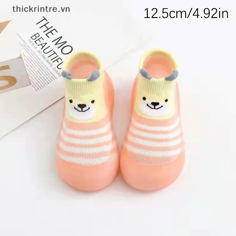 Thi Mềm Cho Bé Tập Đi Giày Cho Bé Tập Đi Giày Sàn Tất Giày Hoạt Hình Trẻ Em Đế Cao Su Chống Trơn Trượt Giày Tập Đi Dệt Kim Mềm VN