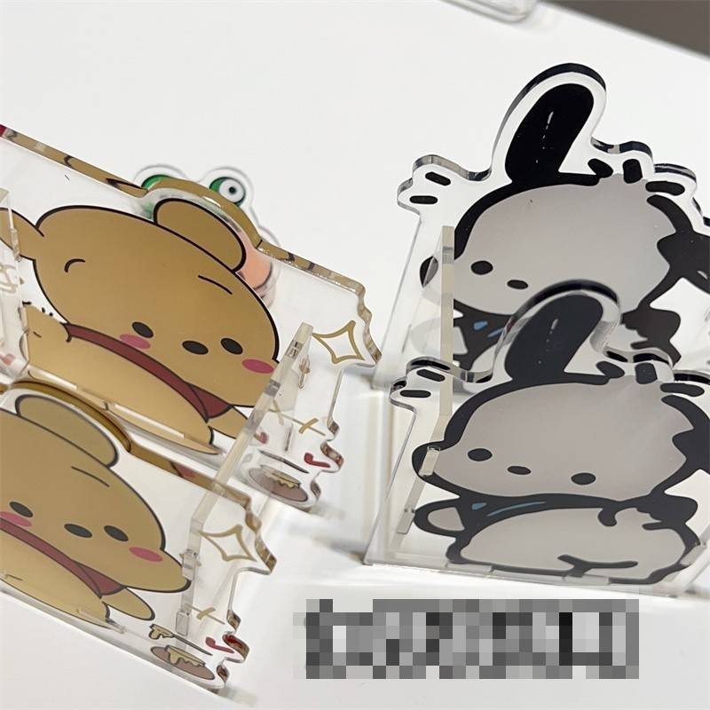 YT4 Pochacco Gấu Pooh Winnie acrylic Bút Hộp Đựng Hoạt Hình Dày Để Bàn Đồ Trang Trí Văn Phòng Phẩm Người Bạn Quà Tặng
