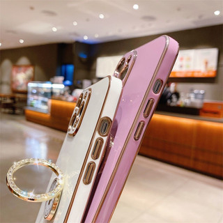 Dành Cho iPhone 16e Vỏ 2025 Thiết Kế Mới Dành Cho iPhone16e Cho iPhone 16 e Sang Trọng Silicon Mềm Mạ Điện Ốp Lưng Điện Thoại Có Giá Đỡ Nhẫn