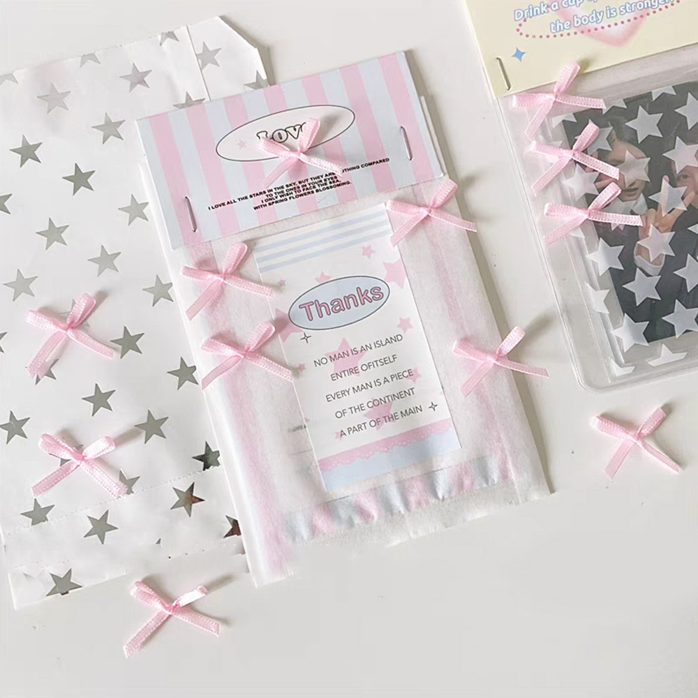 100 Chiếc Handmade Chất Liệu Trang Trí Photocard Giá Đỡ Phụ Kiện Đóng Gói Chất Liệu Vỏ Thẻ Trang Trí DIY Quà Tặng Nơ