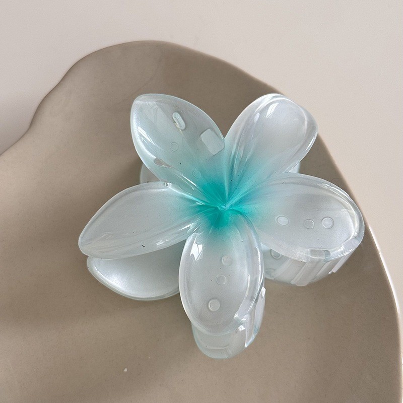 [Yunyuan] Yi Mengling Cùng Phong Cách Emi Jay Plumeria Kẹp Tóc Cho Nữ Ins Phong Cách Ngọc Trai Chất Liệu Gradient Hoa Kẹp Tóc 8cm