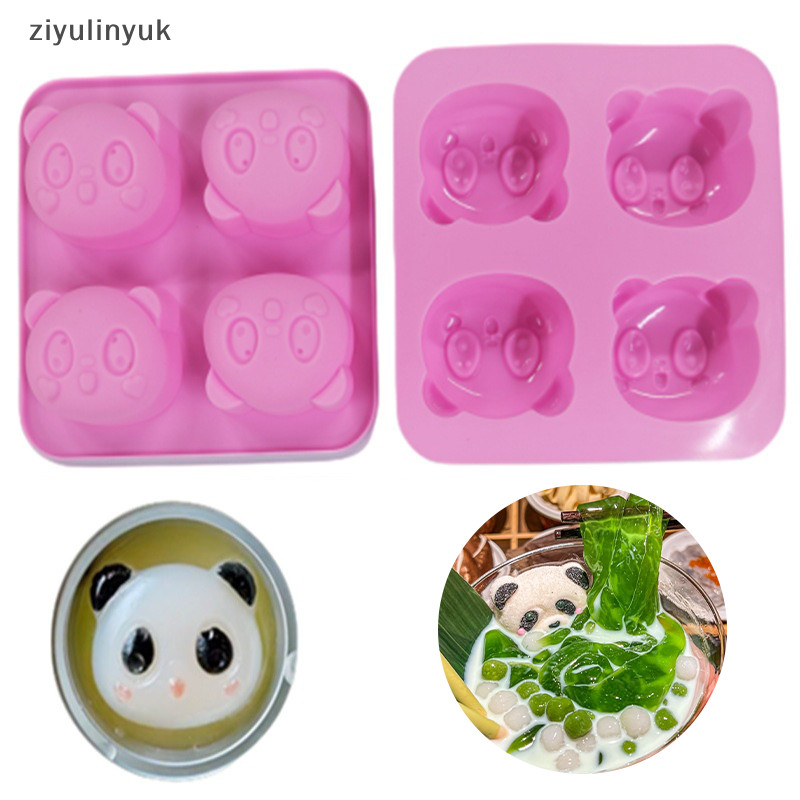 Ziyulinyuk 3D Gấu Trúc Dễ Thương Khuôn Silicon Socola Khuôn Kẹo DIY Gấu Cupcake Topper Fondant Bánh Decorag Dụng Cụ Xà Phòng Đất Sét Khuôn EN