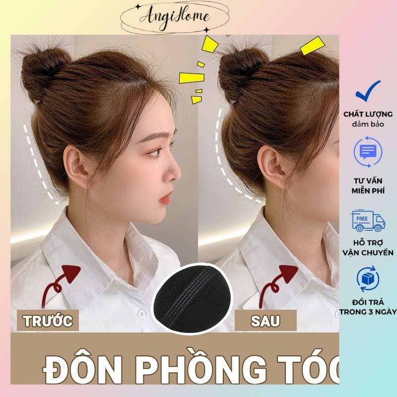 Độn phồng chân tóc  đệm tạo dày chân tóc phong cách Hàn Quốc ANGIHOME