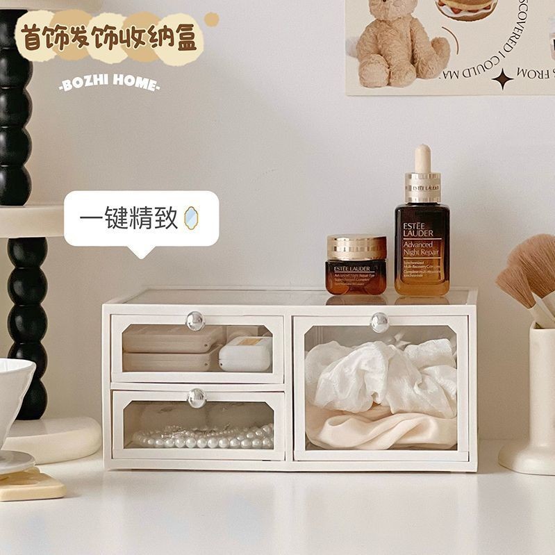 Phụ Kiện Tóc Barrettes Hộp Bảo Quản Kính Trang Sức Hộp Bảo Quản Tinh Tế Hộp Trang Sức Bông Tai Bông Tai Vòng Cổ Hộp Mỹ Phẩm Hộp Bảo Quản Kính Chống Bụi