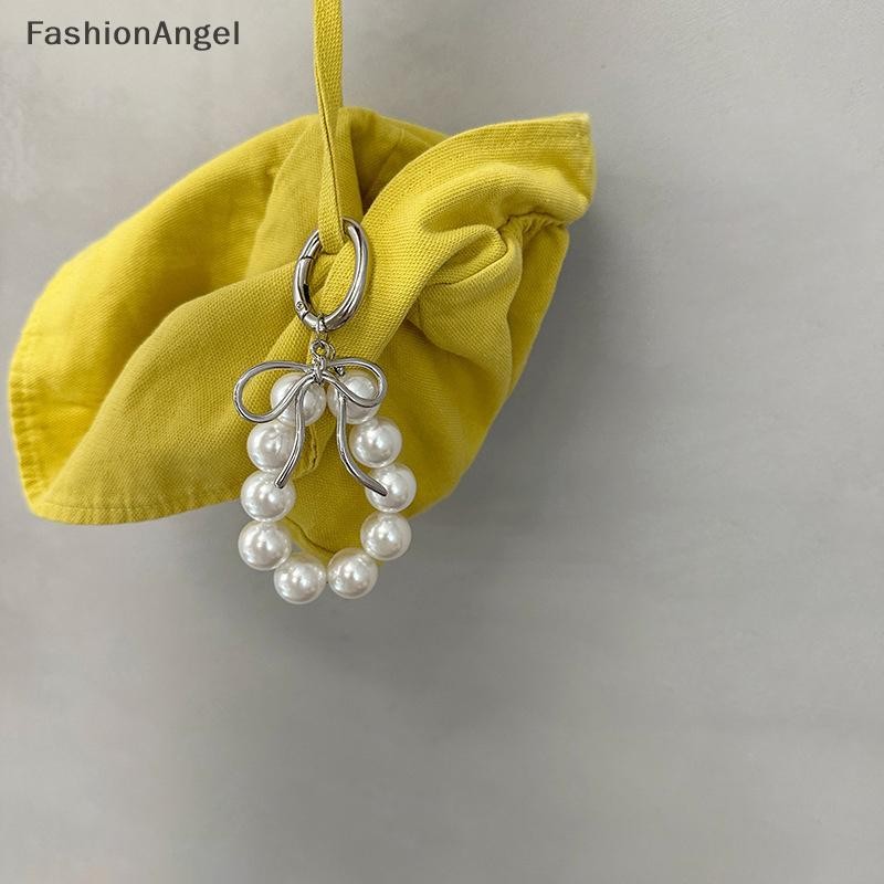 Fashionangel Phong Cách Hàn Quốc Ngọc Trai Hạt Nơ Túi Charm Hạt Dây Xích Móc Khóa Dành Cho Nữ Cô Gái Ba Lô Chìa Khóa Ô Tô Mặt Dây Chuyền Trang Trí Phụ Kiện VN