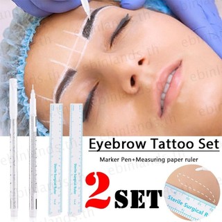 Bút đánh dấu da EBINLANDS Bút đánh dấu hình xăm trắng vĩnh viễn Bút chì Brow Phẫu thuật