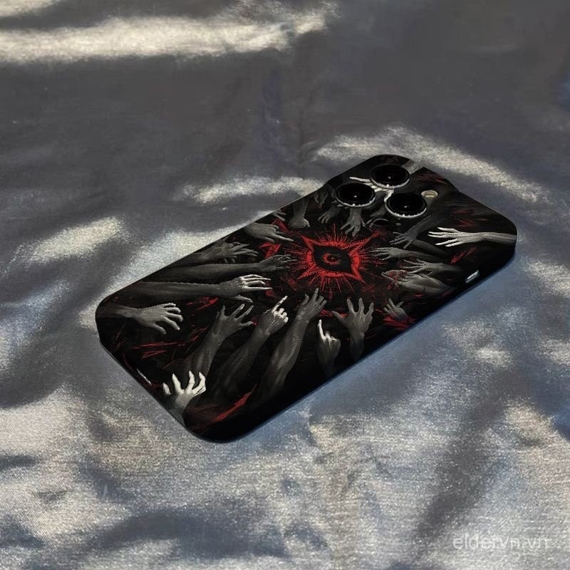 Ốp điện thoại Dark Eye QYJS tương thích với iPhone 16 15 14 13 ProMax 11 12 PRO 7 8 Plus X XS XR XSMAX 14 15 16 PLUS, vỏ bảo vệ cứng cao cấp U4JS