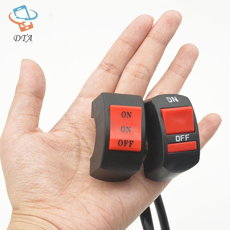 [DTA] Tay Lái Sửa Đổi Xe Máy Đèn Pha Led Sửa Đổi Nút Tắt Đèn Flash Đôi VN