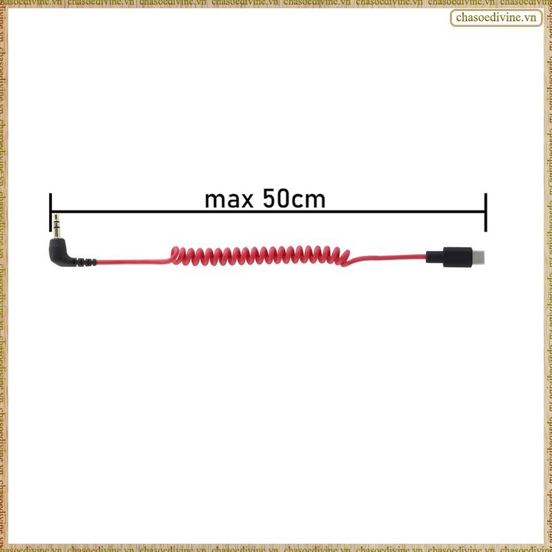 [K O G X] Cáp USB C sang 3.5mm cho RODE Wireless Go II, Cuộn góc phải TRS Nam DAC AUX Adapter Thay thế dây âm thanh