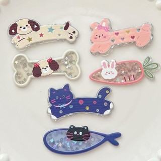 Kẹp tóc sequin HEARTHLY họa tiết hoạt hình, sáng bóng ngọt ngào, thời trang cho nữ