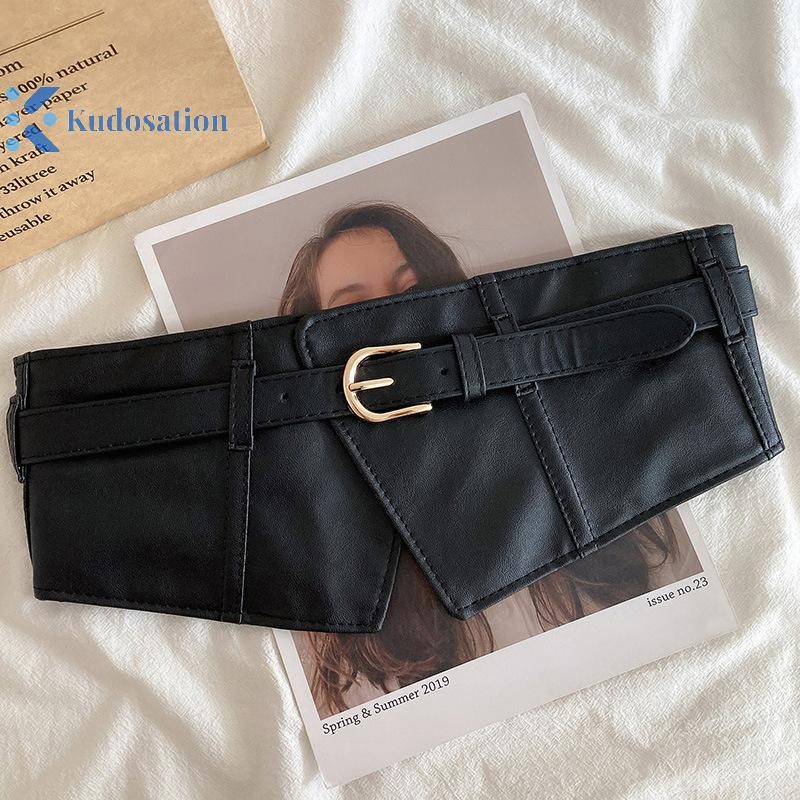 Kudosation Da Có Thể Tháo Rời Thắt Lưng Thời Trang Pin Khóa Rộng Thắt Lưng Vintage Áo Đầm Thắt Lưng Cho Nữ