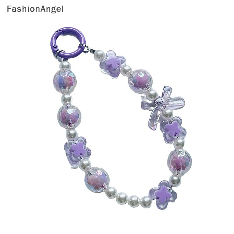 Fashionangel Sáng Tạo Mới Đính Hạt Nơ Dây Chuyền Trang Trí Móc Khóa Điện Thoại Di Động Chống Mất Dây Xích Túi Đồ Trang Trí Phụ Kiện Xe Hơi Quà Tặng VN
