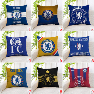 Logo Chelsea FC Vỏ Gối Vuông In Hình Một Mặt Sofa Polyester Gối Trang Trí Nhà Phòng Khách (Không Có Gối)