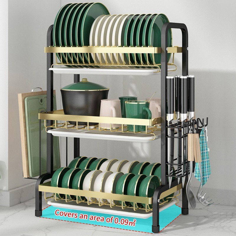 Cambond 2/3 Tầng Bát Đĩa Thoát Nước Đĩa Sấy Giá Để Bàn Đĩa Tổ Chức Kệ Bảo Quản Giá Bếp