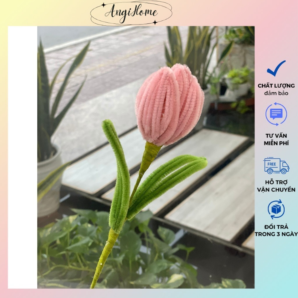 [HỎA TỐC TPHCM] HOA TULIP KẼM NHUNG LÀM SẴN NGUYÊN BÔNG CHƯA BAO GỒM BÓ GIẤY KIẾNG LÀM QUÀ TẶNG 20/11, 20/10, 8/3, 14/2