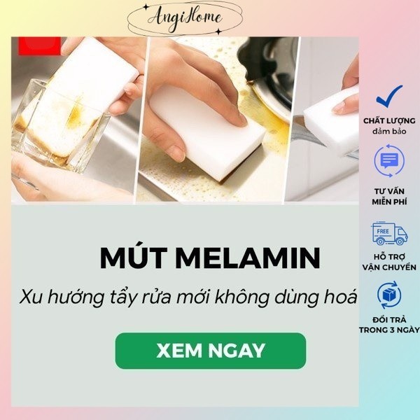 Mút Melanin Màu Trắng Lau Chùi Ma Thuật Làm Sạch Mọi Vết Bẩn Magic Clean ANGIHOME