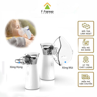 Có PIN sạc - Máy Thở Khí Dung Xông Mũi Họng Cho Trẻ Em Và Người Lớn - Công Nghệ Nhật Bản Cầm Tay Giúp Vệ Sinh Mũi Họng