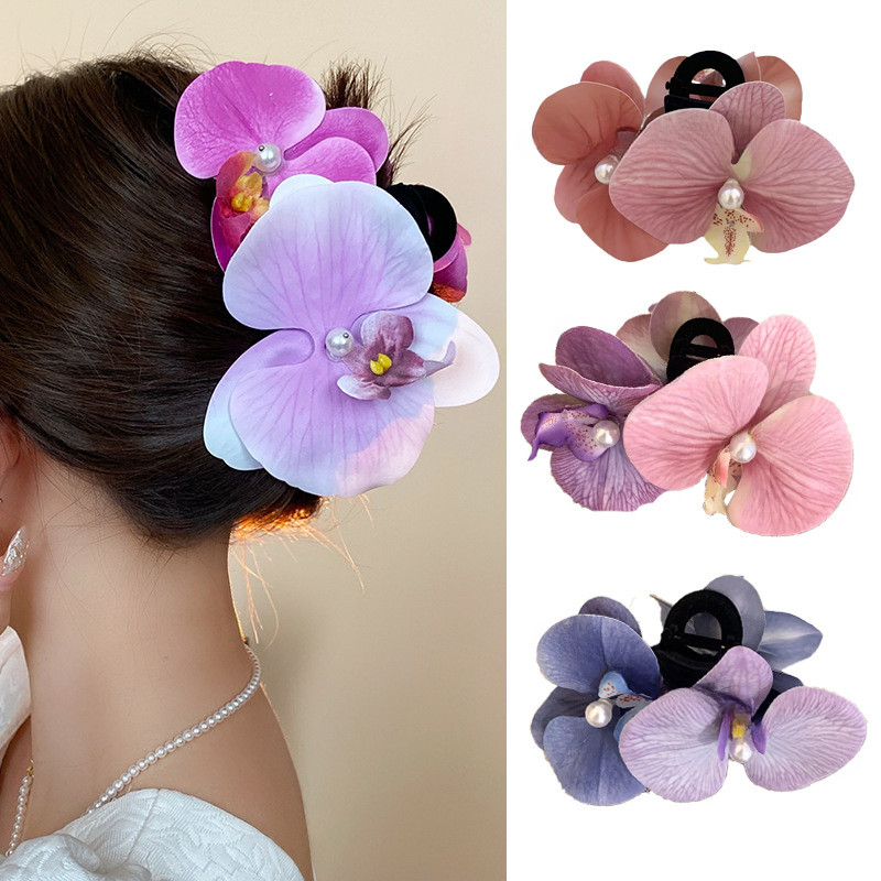 [Magpie] Kẹp tóc nhòe ngọt ngào, Kẹp Phalaenopsis tươi, Kẹp tóc hoa ...
