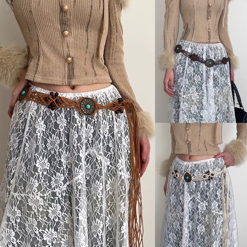 FL Viền Thắt Lưng Thời Trang Dây Thắt Lưng Dân Tộc Dây Xích Thắt Lưng Nữ Trang Trí Eo