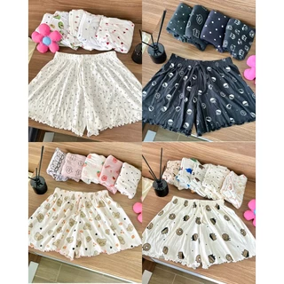 Quần đùi cotton, quần ngủ nữ chất cotton mềm mại, hoạ tiết dễ thương