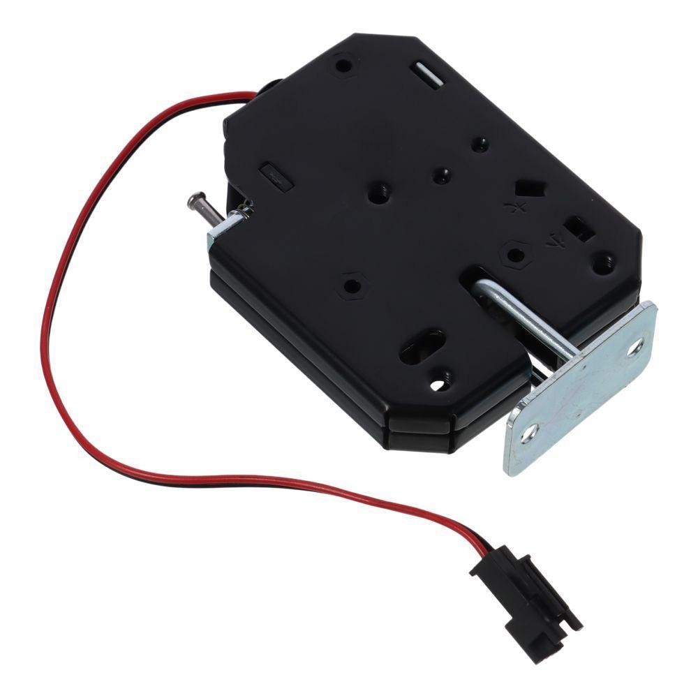 Khóa chốt điện SLICELLIFE, Khóa điện từ tủ thép Carbon màu đen, Công nhân khóa điều khiển điện DC 12V 2A bằng đồng di động