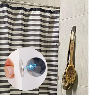 Kẹp rèm từ tính Hợp kim Bạc, 17 / 20 / 25mm Hoàn thiện bóng mịn, Thiết kế không cần gờ cho màn hình cửa sổ & Trang trí nội thất (1 / 2 Bộ)