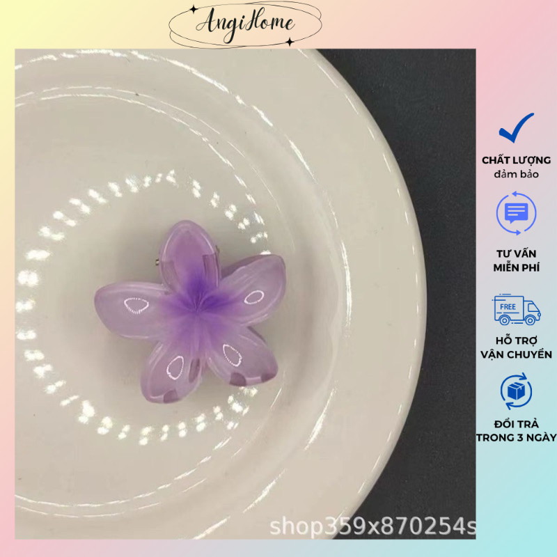 Kẹp Hoa Sứ Kích Thước 4cm Xinh Xắn Nhiều Màu ANGIHOME