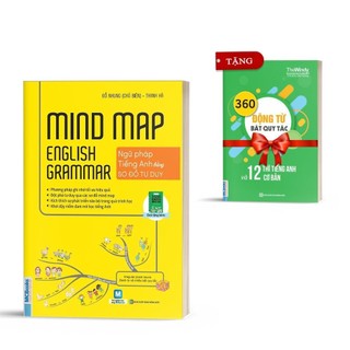 Sách - Mindmap English Grammar - Ngữ Pháp Tiếng Anh Bằng Sơ Đồ Tư Duy Tặng 360 Động Từ Bất Quy Tắc Và 12 Thì Cơ Bản Tron