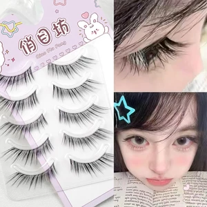 Hàng ngày Spiky Wispy Dày Eye Lash 5 đôi 8-13mm Full Strip Lash
