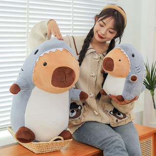 Kapibara Búp bê Capybara biến hình cá mập dễ thương Gối sang trọng
