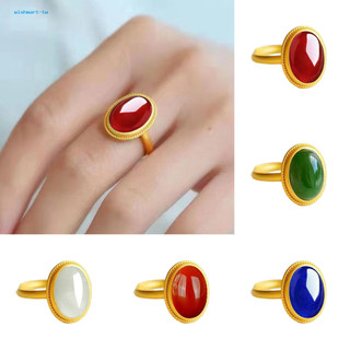 Women's Gemstone Wedding Ring, adjustable by liluke.vn