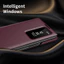 Dành Cho Samsung Galaxy Z Fold 6 5 4 Ốp Lưng ELVEV Smart View Window Ví Da PU Flip-Free Answer Cover Có Khe Cắm Thẻ