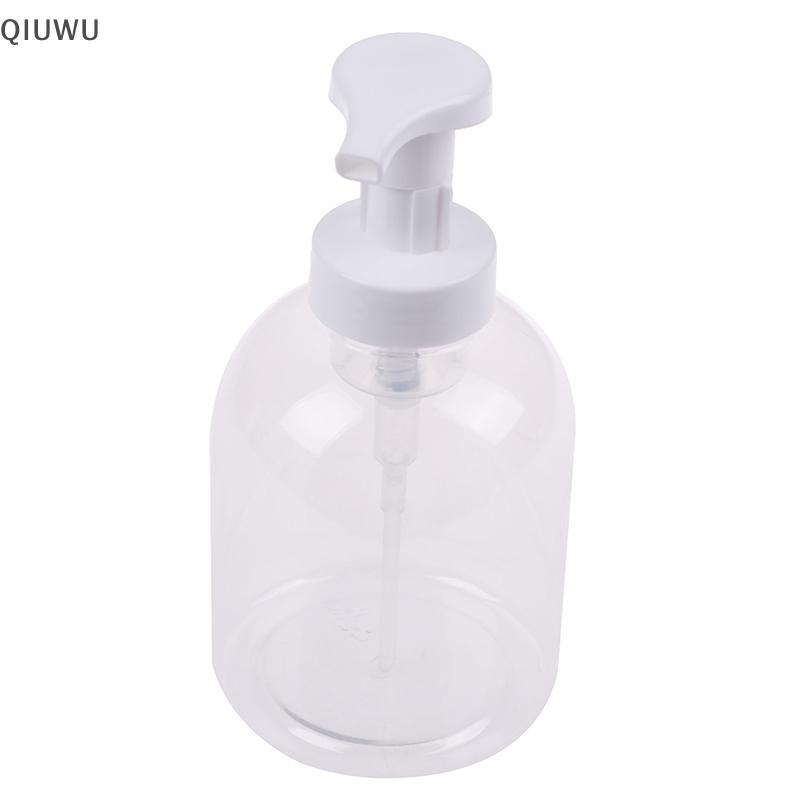 Qiuwu 1 chai tạo bọt trong suốt 500ml hộp đựng xà phòng tạo bọt bơm xà phòng.