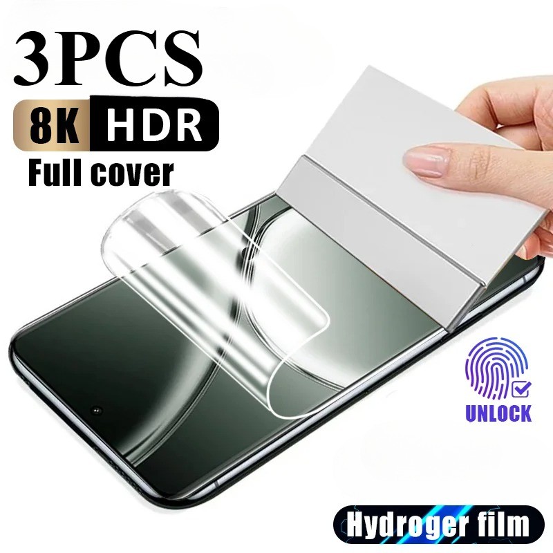 Dành Cho Realme GT Neo 7 6 6T 5 3T 3 2T 2 Pro Racing Explorer Master Flash 240W SE 5G 3 Cái 2000D HD Phim Hydrogel Mềm Trong Suốt Chống Ánh Sáng Xanh Bảo Vệ Màn Hình Điện Thoại Chống Cháy Nổ