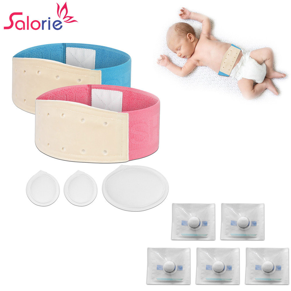 Salorie Trẻ Sơ Sinh Thoát Vị Miếng Dán Bụng lồi Rốn Bé Thoát Vị Dây Có Thể Điều Chỉnh Dụng Cụ Chăm Sóc Cho Bé