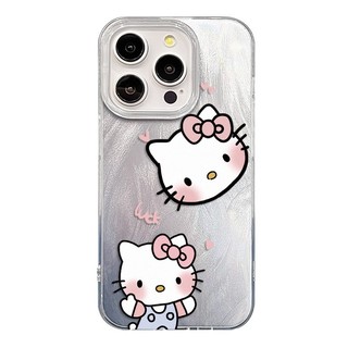 Ốp lưng iPhone chống sốc họa tiết Hello Kitty dễ thương, dành cho iPhone 16/15/14/13/12/11 Pro Max/XR/XS Max.