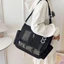 WEETW Túi Itabag màu trơn, Túi dây kéo Nylon Túi trong suốt, Túi búp bê Cotton sáng tạo Ví thần tượng Hàng hóa lưu trữ Túi đeo vai du lịch