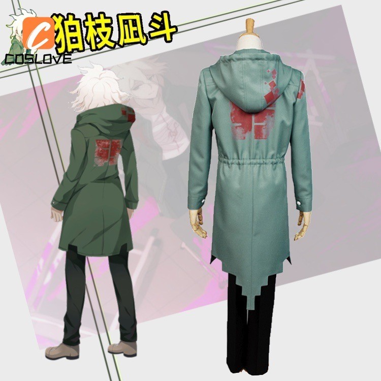 Anime Trò Chơi Siêu Danganronpa 2 Nagito Komaeda Cosplay Trọn Bộ Trang Phục Phù Hợp Với Người Dài Tay Áo Khoác Đảng Biểu Diễn Trang Phục