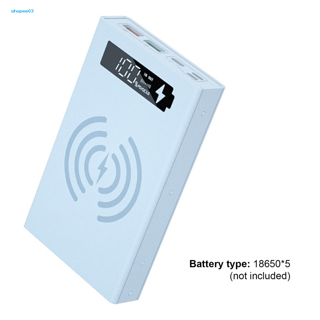 [Ky] CX5 Power Bank Case Solderless Có Thể Tháo Rời DIY 5x18650 QC Vỏ Sạc Di Động Cho Điện Thoại Thông Minh