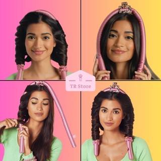 Bộ Thanh Uốn Tóc Không Nhiệt Lụa Satin (Kèm Kẹp & 2 Scrunchies) - Lô Cuốn Tóc Xoăn Sóng Lơi Tự Nhiên