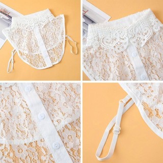 Cổ giả ren tháo rời, phù hợp làm khăn choàng trang trí ve áo cho áo sơ mi nữ và bé gái