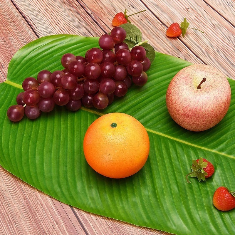 Dành Cho Chủ Đề Bãi Biển Rừng Hawaii - Mô Phỏng Trang Trí Bàn Nhiệt Đới - Thảm Bộ Đồ Ăn Lá Chuối Nhân Tạo - Tấm Lót Lá Cây Cọ Chống Thấm Nước - Đồ Dùng Tiệc Cưới Tại Nhà