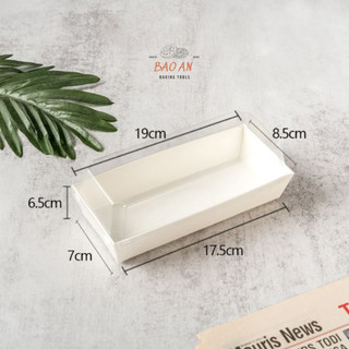 Hộp Giấy Vuông/Chữ Nhật Đựng Bánh Su Kem, Tiramisu, Màu Trắng, Nâu(kraft) Kèm NẮP NHỰA TRONG SUỐT Dùng 1 Lần