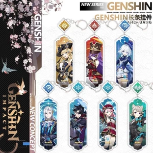 Genshin Impact Raiden Shogun Tartaglia Furina Neuvillette Zhongli acrylic móc khóa mặt dây chuyền anime trò chơi acrylic móc chìa khóa mặt dây chuyền