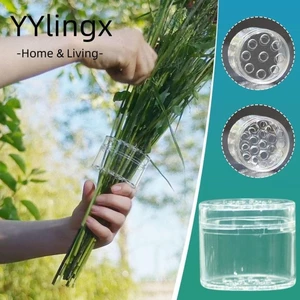 YYlingx Giá đỡ thân hoa xoắn ốc trong suốt bằng nhựa cho bình hoa, dụng cụ DIY sắp xếp hoa