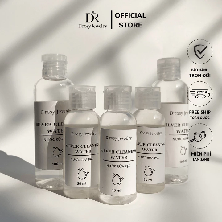 [25/9] Nước rửa bạc làm sáng bóng bạc như mới loại 50ml và 100ml D'rosy Jewelry NRB.