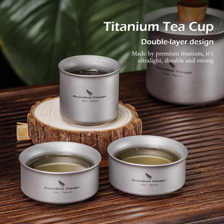 Boundless Voyage 30ml Cốc trà treo tường đôi titan Cốc cà phê Mini