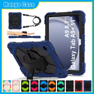 Ốp Lưng Cho Smausng Tab A9 8.7inch SM-X110 X115 A9 + A9 Plus X210 X216B 11inch 2023 Xoay Được Đứng Vỏ Chịu Lực Chịu Lực Cao Chống Sốc Có Dây Đeo Tay Vai Vỏ Phụ Kiện