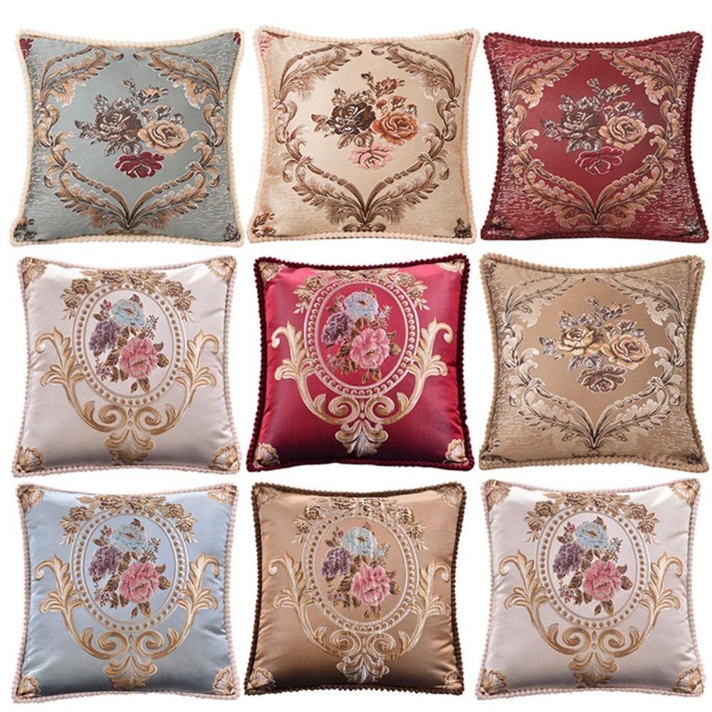 Vỏ Gối SHUPUN, Vỏ Đệm Jacquard Trang Trí, 48x48cm Trang Trí Nhà Có Thể Giặt Được Phong Cách Châu Âu Ném Gối