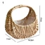 FANIELLAPOWELL Giỏ hoa bé gái, Giỏ cắm hoa chắc chắn màu vàng, Hộp đựng thủ công nhỏ có tay cầm Giỏ dệt đan Giỏ nửa mặt trăng Đám cưới